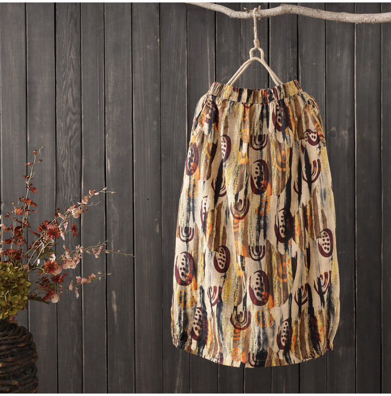 AUTUMN VINTAGE INSPIRED ORGANIC COTTON MIDI SKIRT – BOOPDOCOM