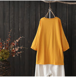 AUTUMN OVERSIZED ORGANIC COTTON T SHIRT WITH CARTOON PATCH - boopdo