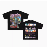 DKNT VICE CITY RETRO VINTAGE GAME TRIBUTE T SHIRT IN BLACK