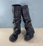 ZOUZIO SWEET PUNK STUDDED PLATFORM WOMEN'S BOOTS