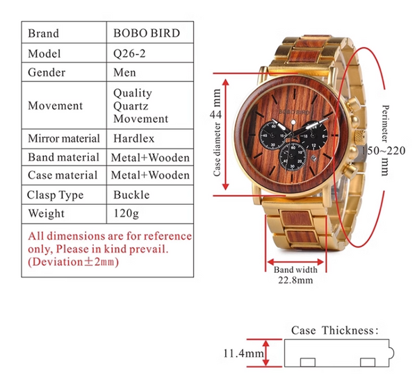 BOBO BIRD A TIMEPIECE FOR THE MODERN PROFESSIONALS WOODEN WATCH