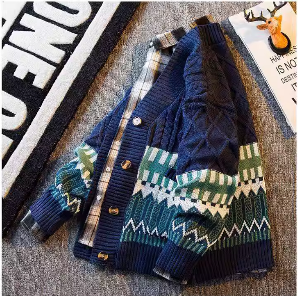 BLACK CLOVER RETRO PATCHWORK CARDIGAN