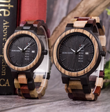 BOBO BIRD HANDMADE WOODEN UNISEX WATCH IN MULTICOLOR