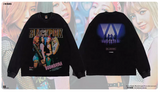 BLACK PINK PRINT KPOP STREETWEAR COMBINED T SHIRT AND SWEATSHIRT