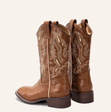 BRENDOVON CHUNKY HEEL KNEE-HIGH FOR WOMEN'S WESTERN COWBOY BOOTS