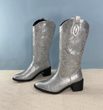 VINTAGE WESTERNER COWGIRLS HIGH HEELED LEATHER BOOTS