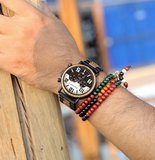 BOBO BIRD MULTI FUNCTION STAINLESS WATCH WITH WOODEN STRAP