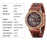 BOBO BIRD LUXURY URBAN STYLE WOODEN WATCH