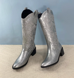 VINTAGE WESTERNER COWGIRLS HIGH HEELED LEATHER BOOTS