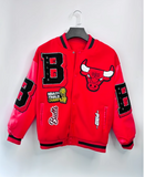 BASKETBALL BULLERS EMBROIDERED CASUAL VASITY JACKET