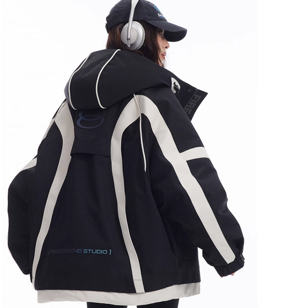 UNAPS UNISEX STYLE HOODED DOWN JACKET