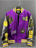 BASKETBALL LA LOS ANGLES EMROIDERED UNISEX VARSITY JACKET