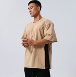 GYM BUDDY SWEAT-ABSORBENT SHORT SLEEVE LOOSE T SHIRTS
