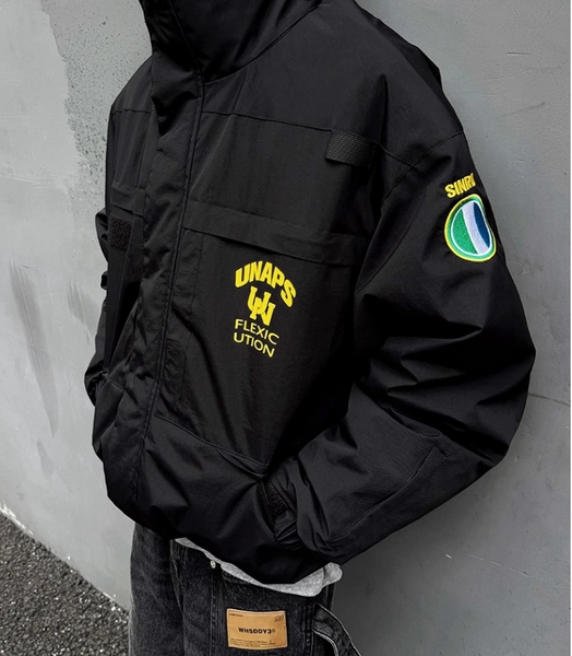 UNAPS SINRO FLEXICUTION DUCK DOWN PUFFER BOMBER JACKET