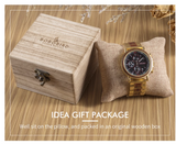 BOBO BIRD LUXURY URBAN STYLE GOLDEN WOODEN WATCH