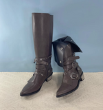 MORCHALO RETRO PUNK STYLE KNEE-HIGH BOOTS