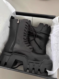 PARIS MARTIN BULLDOZER COMBAT CHUNKY SOLE UNISEX LEATHER BOOTS