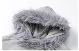 UNAPS WINTER MA1 DETACHABLE FUR COLLAR UNISEX FLIGHT JACKET