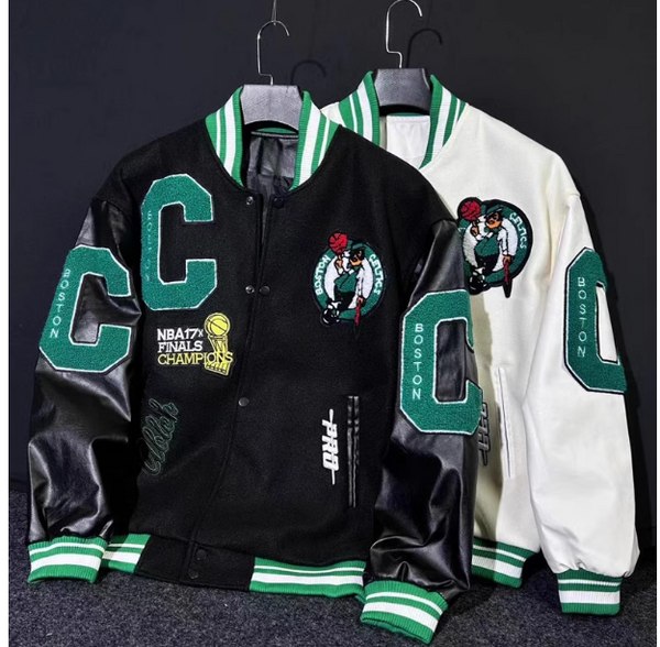 CHAMPO BOSTONS EMBROIDERED BASKETBALL VARSITY COLLEGE JACKET