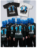 SANA DETROIT BLUE MASK GOTHIC PARODY T SHIRTS