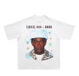 HIP HOP PORTRAIT CALL ME IF YOU LOST PRINT T SHIRT IN WHITE