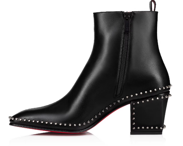 BURQUX LTTL CHUNKY SOLE ANKLE BOOTS IN BLACK