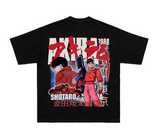 DKTN AKIRA VINTAGE CARTOON PRINT BOOTLEG CREW NECK T SHIRTS