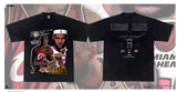 THE KING LEBRON JAMES STREETWEAR VINTAGE BASKETBALL COMBINED T SHIRT AND SWEATSHIRT