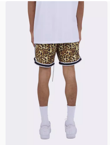 HOOPER FIKO URBAN STYLE BASKETBALL TRAINING SHORT IN LEOPART PRINT