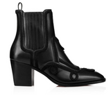 PAXQUE HIGH TOP LEATHER BRITISH CHELSEA BOOTS IN BLACK