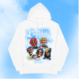 DKNT NEW GENERATION RAPPER TRAVIS PLAYBIO HIP HOP PORTRAIT CARTOON HOODIE