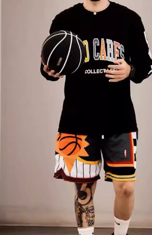 HOOPER FIKO THE SUNS INSPIRED BASKETBALL SHORT WITH DOUBLE LAYER