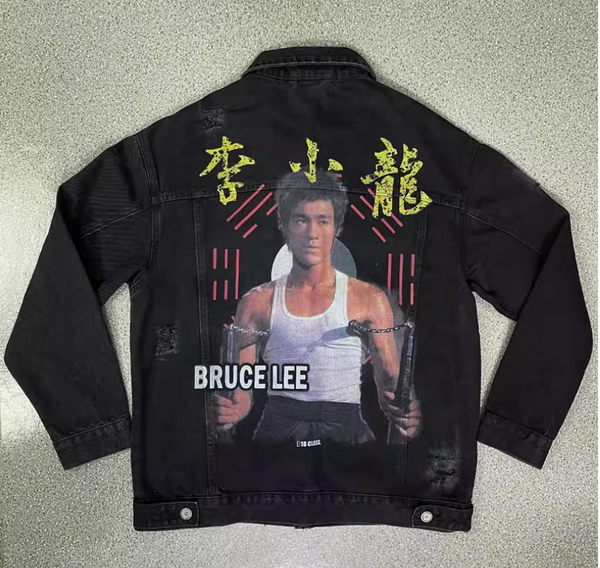 DRAGON BRUCE LEE RETRO KUNG FU DENIM JACKET