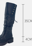 JIALINNA MARTIN OVER THE KNEE CHUNKY SOLE WOMEN'S BOOTS