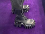 PARIS MARTIN BULLDOZER COMBAT CHUNKY SOLE UNISEX LEATHER BOOTS