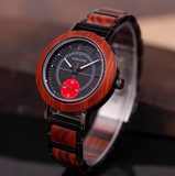 BOBO BIRD MINIMALIST DESIGN STEEL AND WOODEN COMBINED UNISEX WATCHES