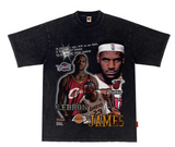 THE KING LEBRON JAMES STREETWEAR VINTAGE BASKETBALL COMBINED T SHIRT AND SWEATSHIRT