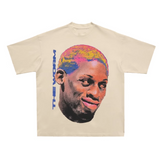 ICONIC LEGENDARY BASKETBALL PLAYER RODMAN PRINT T SHIRTS