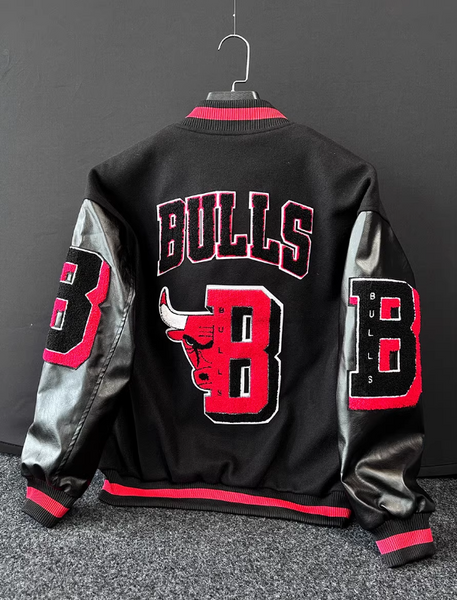 BASKETBALL BULLERS EMBROIDERED CASUAL VASITY JACKET