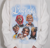 DKNT NEW GENERATION RAPPER TRAVIS PLAYBIO HIP HOP PORTRAIT CARTOON HOODIE