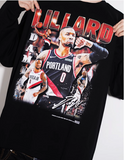 DKNT STUDIO.LILLARD BASKETBALL GRAPHIC PRINT T SHIRTS