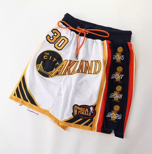 GOLDEN CURRY CHAMPION BASKETBALL SHORTS WITH DOUBLE LAYER