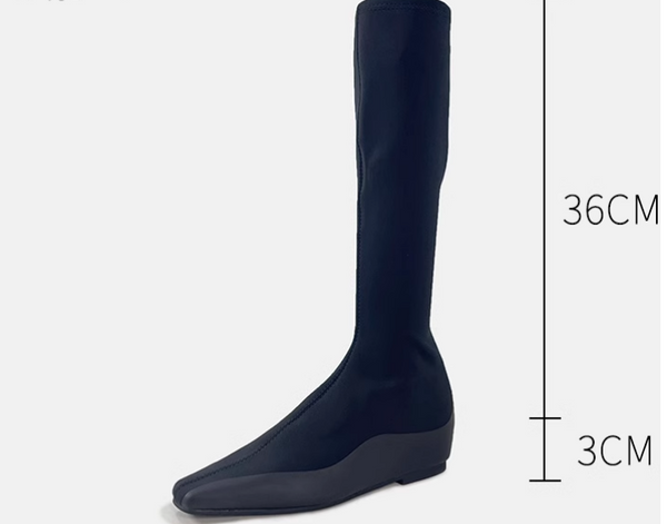 ROXAPE FLAUNT SUPERMODEL KNEE-HIGH BOOTS WITH HIDDEN HEELS