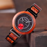 BOBO BIRD MINIMALIST DESIGN STEEL AND WOODEN COMBINED UNISEX WATCHES