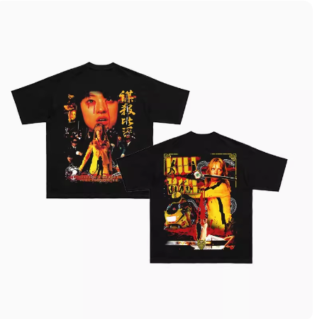 ICONIC LUCY STYLE &nbsp;KILL BILL TRIBUTE BLACK T SHIRT