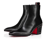 BURQUX LTTL CHUNKY SOLE ANKLE BOOTS IN BLACK