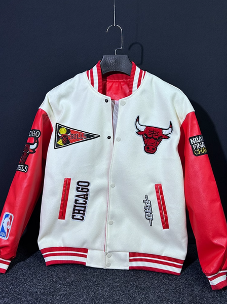 PRO BULLS BASKETBALL EMBROIDERED VARSITY UNISEX COLLEGE JACKET