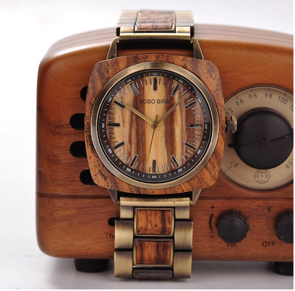 BOBO BIRDVINTAGE TRENDY DESIGN UNISEX WOODEN WATCH