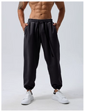 GYM BUDDY LOOSE FIT MID-RISE WAIST WORKOUT SWEATPANTS