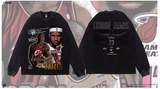 THE KING LEBRON JAMES STREETWEAR VINTAGE BASKETBALL COMBINED T SHIRT AND SWEATSHIRT